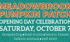Meadowbrook Pumpkin Patch-Saturday, October 7th from 10am-6pm